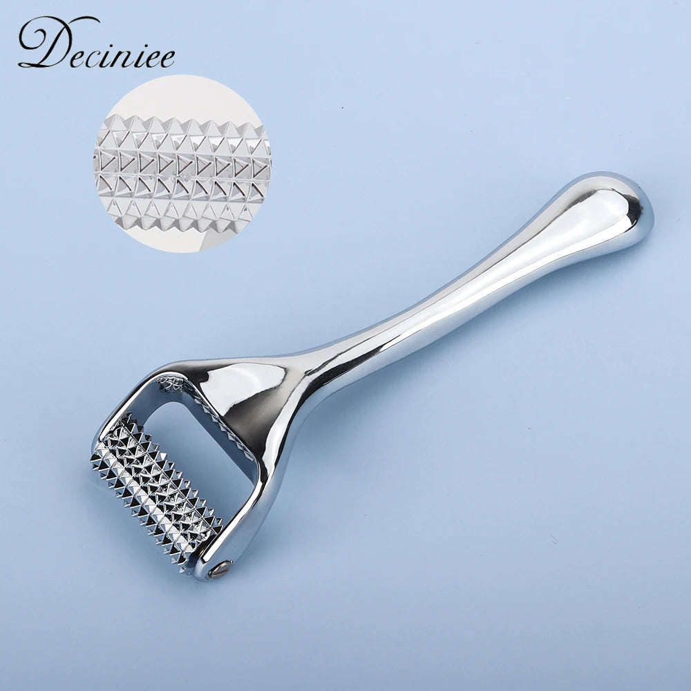 Face Massager Zinc Alloy Derma Roller Painless Micropin Skincare Facial Manual Massager Beauty Tools Face Roller Wrinkle Remover