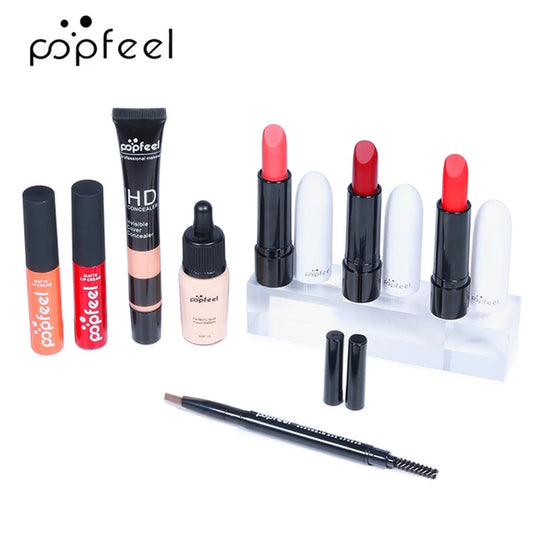 Professional POPFEEL Makeup Kit Full Facial Makeup Set Eye Shadow Lip Gloss Eyeliner Makeup Brushes Cosmetics Beauty Women Gift