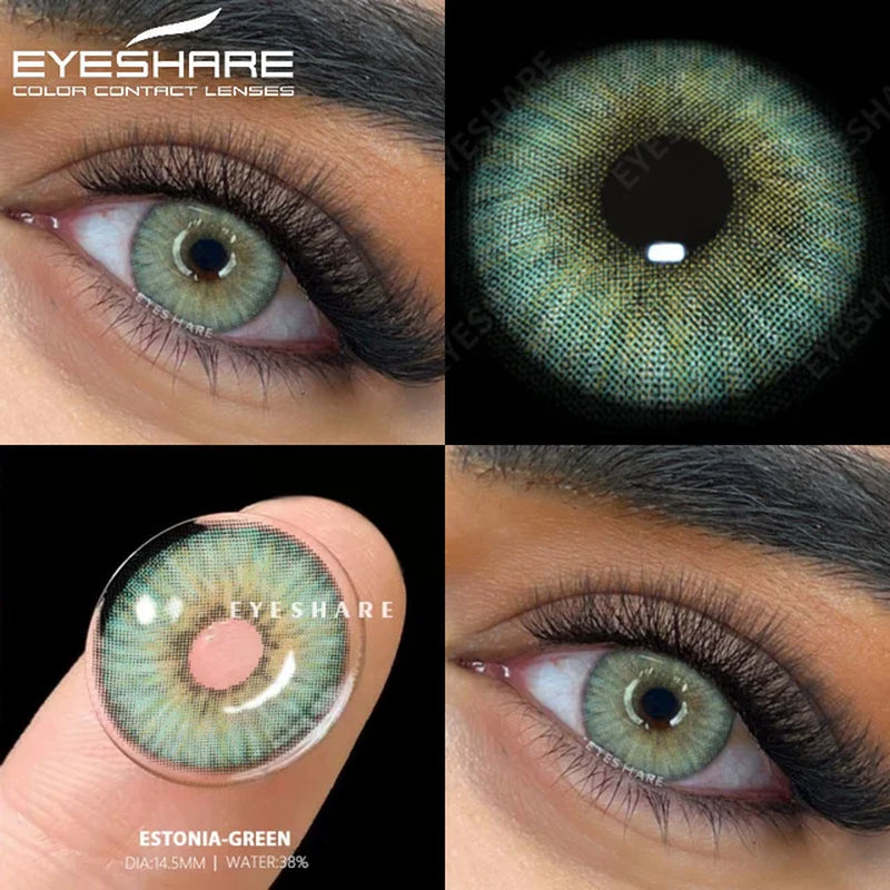 Fashion Color Contact Lenses for Eyes 1Pair Blue Eye Lenses Gray Contacts Cosmetic Contact Lenses Yearly Color Eye Lens