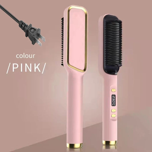 Electric Hot Comb Multifunctional Straight Hair Straightener Comb Negative Ion Anti-Scalding Styling Tool Straightening Brush
