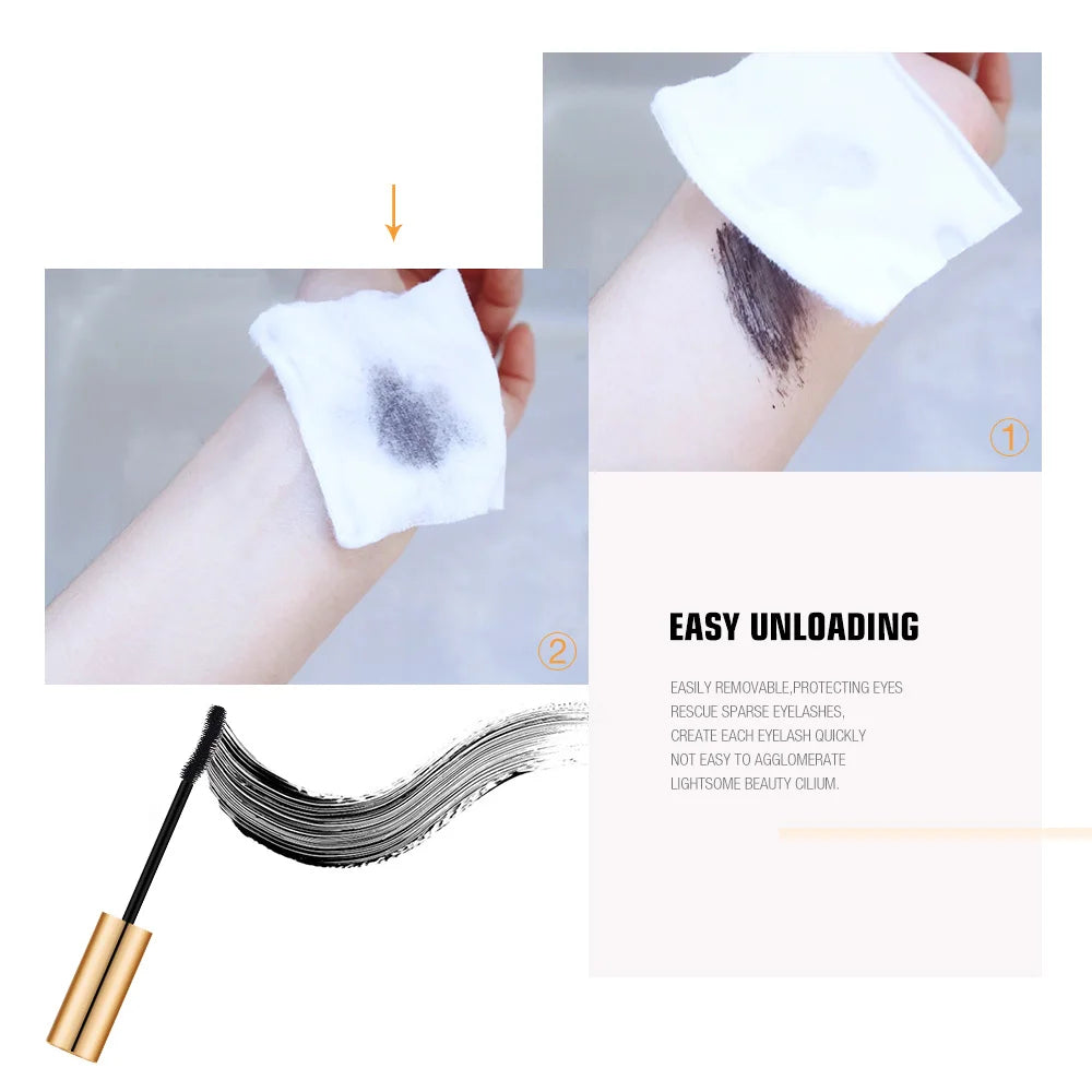 O.TWO.O 3D Fiber Lashes Thick Lengthening Mascara Long Black Lash Eyelash Extension Eye Lashes Brush Makeup Pro Eye-Cosmetics - Fesco
