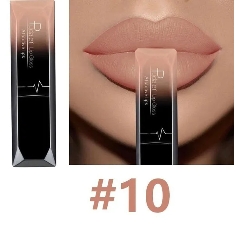 Super Lady Makeup 21 Liquid Lipstick Red Long-Lasting Velvet Matte Waterproof Lipgloss Lip Plumpers